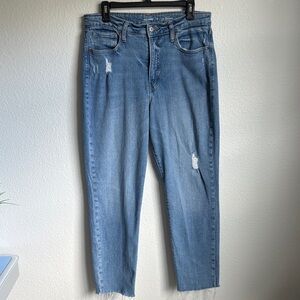 Old Navy OG Straight High Rise Light Blue Straight Leg Jeans Size 12